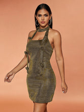 Gold Halter Dress